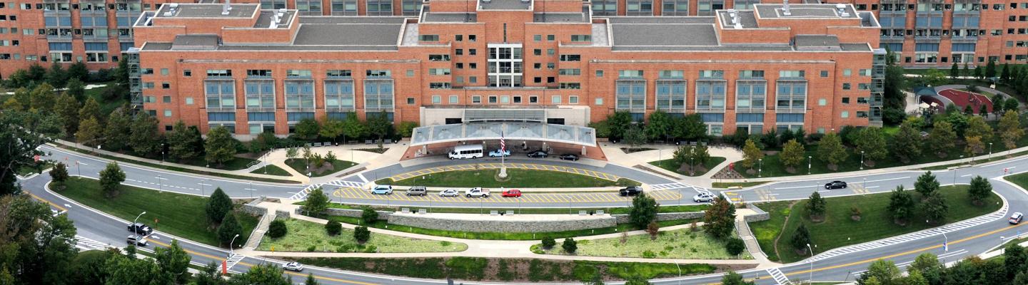 Aerial photo of NIH Clinical Center