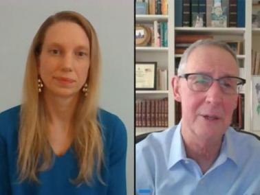 Screenshot Hillary Hoffman interviewing Dr. Carl Dieffenbach