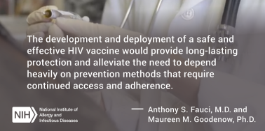 Quote on HIV Vaccine Awareness Day 2019