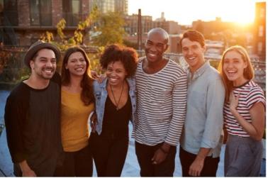 group of smiling people