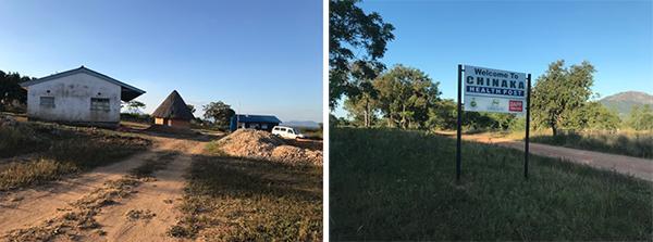 Two photos of Chinaka Health Post