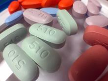 A variety of antiretroviral drugs used to treat HIV infection