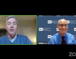 Screen shot of Carl Dieffenbach and Steve Holman from Facebook Live video.