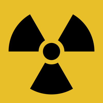 Simple black geometric shapes on yellow background.